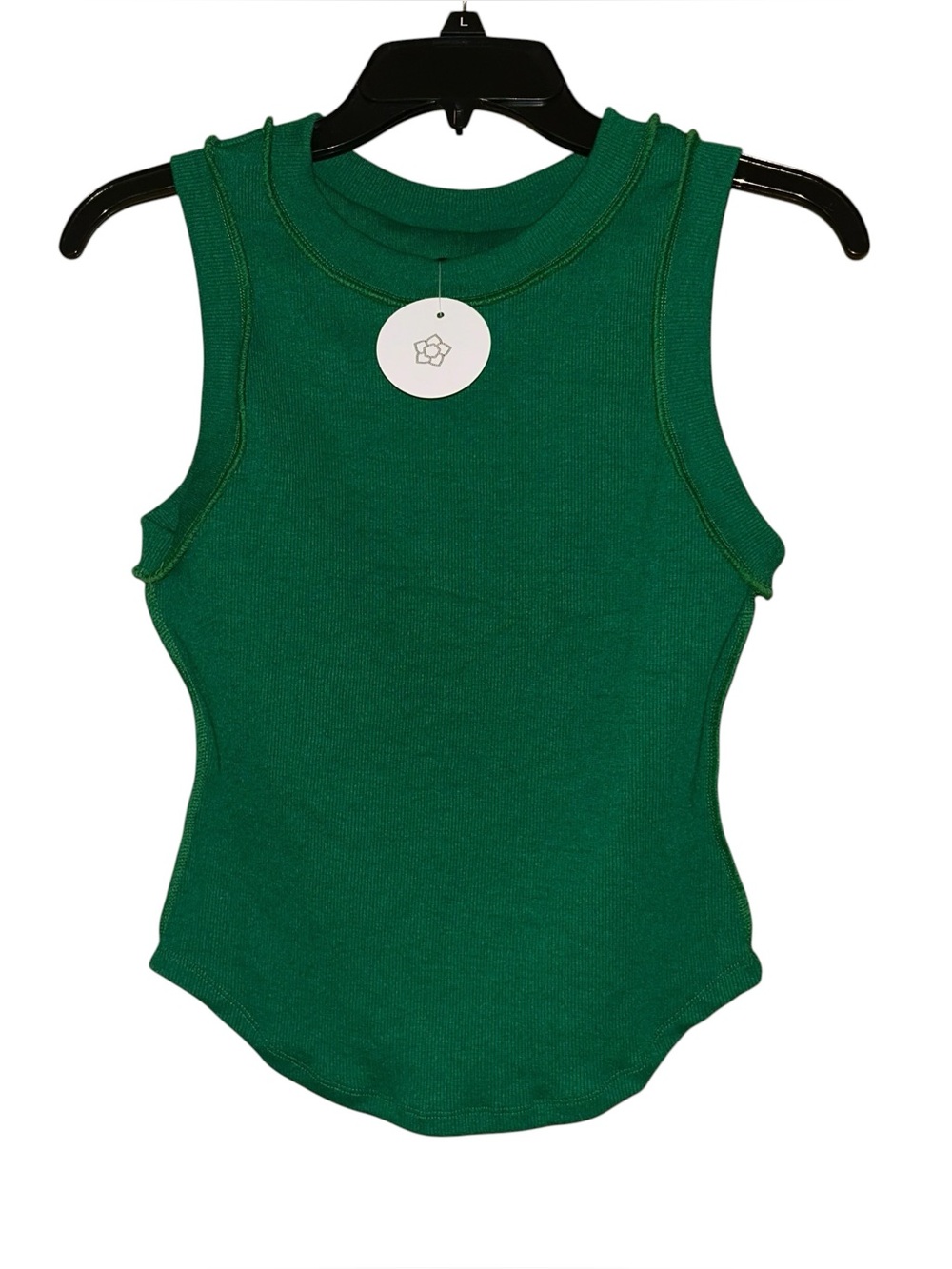 Sweetkama Green Ribbed Sleeveless Tank Top Womens Medium NWT